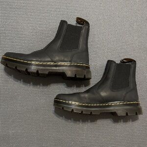 Dr. Martens Black Chukka Boots with Yellow Stitching